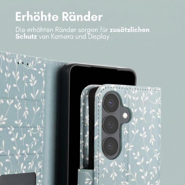 imoshion Design Klapphülle Samsung Galaxy S26 - Smoke Green Flowers