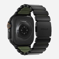 Nomad Stratos Armband für Apple Watch | 44/45/46/49 mm - Forest Green / Black Titanium
