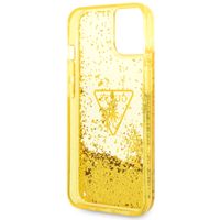 Guess Liquid Glitter Back Cover für das iPhone 14 - Gelb