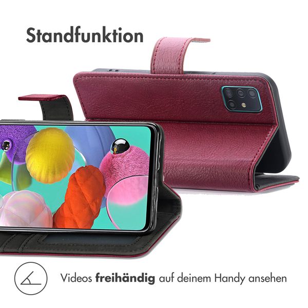 imoshion Luxuriöse Klapphülle Samsung Galaxy A51 - Bordeaux