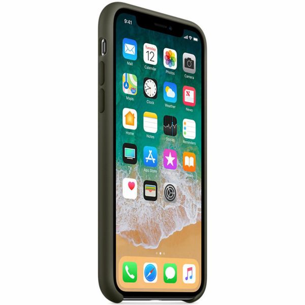 Apple Silikon-Case Dark Olive für das iPhone X