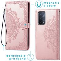 imoshion Mandala Klapphülle Oppo A74 (5G) / A54 (5G) - Rosé gold
