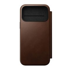 Nomad Modern Leather Folio Klapphülle Apple iPhone 17 Pro Max - Braun
