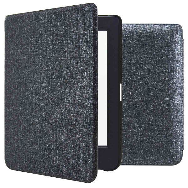 imoshion Canvas Sleepcover Klapphülle für das Kobo Nia - Glitter Schwarz