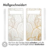 imoshion Design Hülle Google Pixel 6a - Golden Leaves Transparent