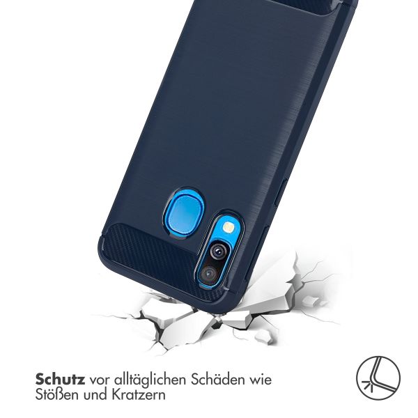 imoshion Brushed Back Cover für das Samsung Galaxy A40 - Dunkelblau