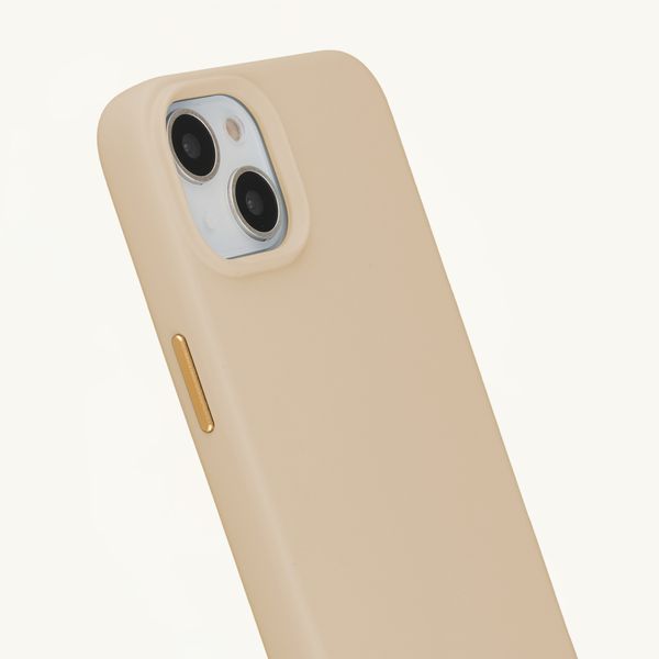 Selencia Rivièra Backcover mit MagSafe mit abnehmbaren Haken Apple iPhone 15 - Milky Latte