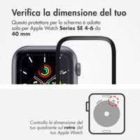 Accezz 2x Displayschutzfolie mit Applikator für die Apple Watch Series 4-6 / SE - 40 mm