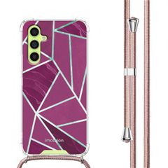 imoshion Design Hülle mit Band Samsung Galaxy A34 (5G) - Bordeaux Graphic