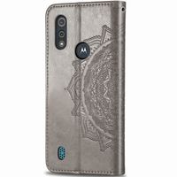 Mandala Klapphülle Motorola Moto E6s - Grau