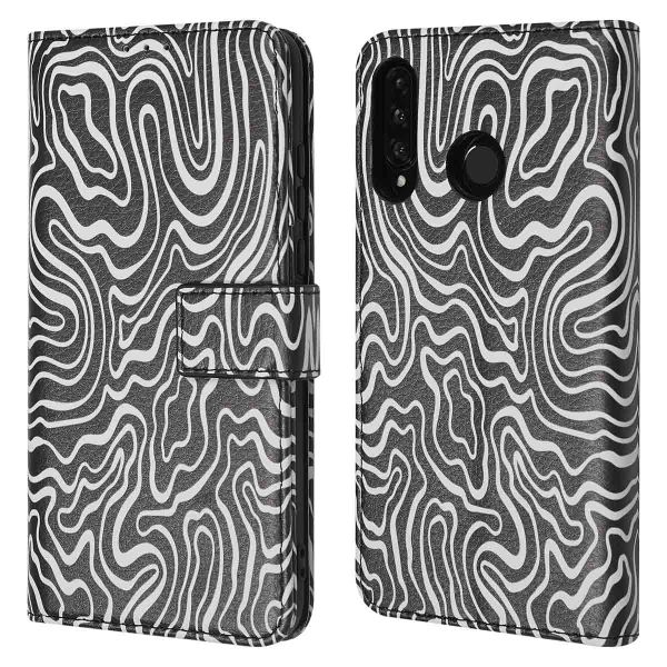 imoshion ﻿Design Klapphülle für das Huawei P30 Lite - Black And White