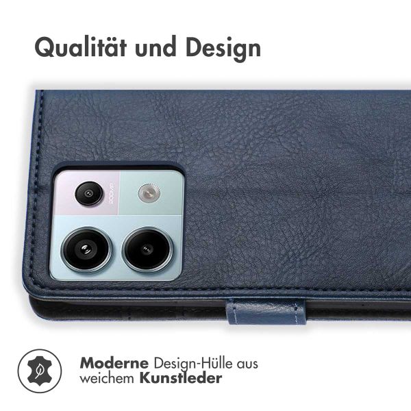 imoshion Luxuriöse Klapphülle Xiaomi Redmi Note 13 Pro (5G) / Poco X6 - Dunkelblau