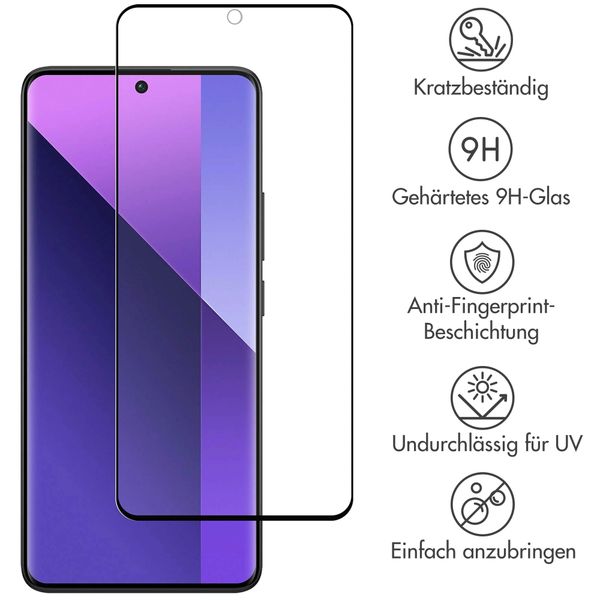 Accezz Full Cover Screen Protector aus gehärtetem Glas für das Xiaomi Redmi Note 13 Pro Plus (5G) - Transparent