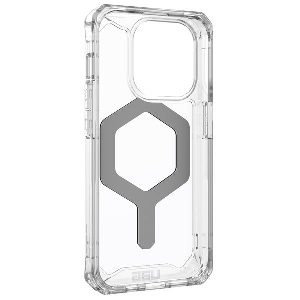 UAG Plyo Backcover MagSafe für das iPhone 15 Pro - Ice / Silber