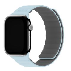 Holdit Silikonarmband Magnet für Apple Watch Series 1 - 11 / SE / Ultra (44/45/46/49 mm) - Mineral Blue / Grey