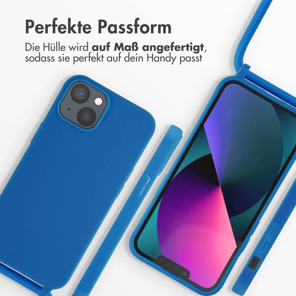 imoshion SilikonHülle mit Band Apple iPhone 13 - Blau