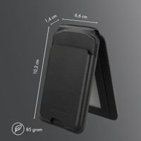 Accezz Magnetische Leder-Wallet mit Standfunktion - Geeignet für Apple Find My - Onyx Black
