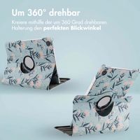 imoshion 360° drehbare Design Klapphülle Samsung Galaxy Tab A9 Plus - Flowers