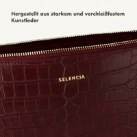 Selencia Croco Laptop Hülle 15-16 Zoll - Laptop Sleeve - Burgundy