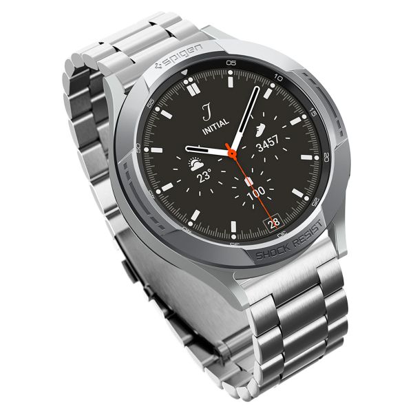 Spigen Chrono Shield für die Samsung Galaxy Watch 4 Classic - 46 mm - Silber