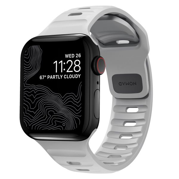 Nomad Sport Band FKM für die Apple Watch Series 1 bis 10 / SE / Ultra (2) (44/45/46/49 mm) - Lunar Gray