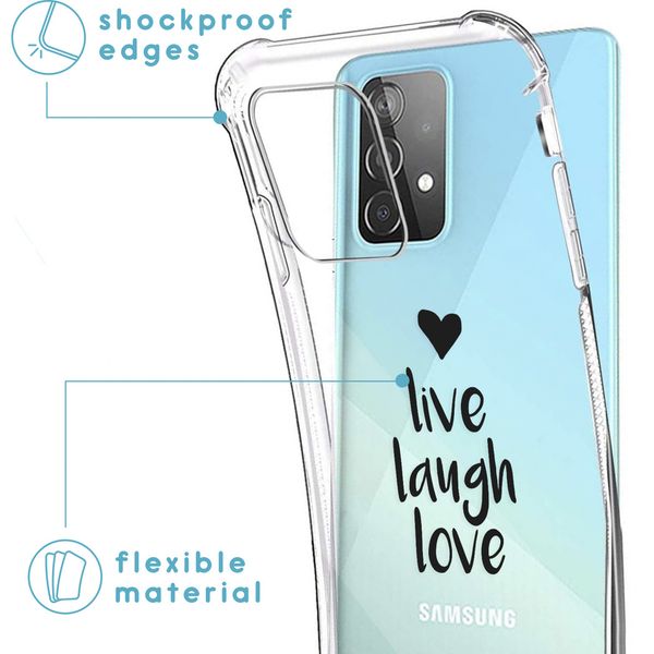 imoshion Design Hülle mit Band für das Samsung Galaxy A52(s) (5G/4G) - Live Laugh Love