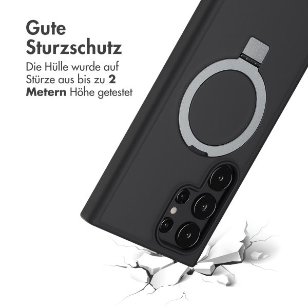Accezz Ring Stand Backcover mit MagSafe Samsung Galaxy S24 Ultra - Schwarz