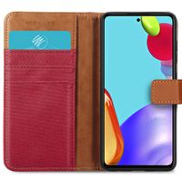 imoshion Luxuriöse Canvas-Klapphülle Samsung Galaxy A52(s) (5G/4G) -Rot