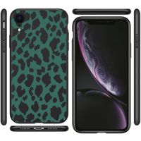 imoshion Design Hülle iPhone Xr - Leopard - Grün / Schwarz