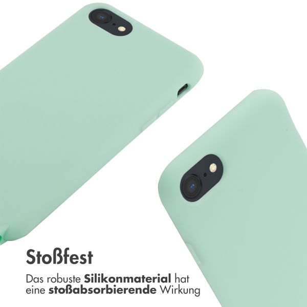 imoshion SilikonHülle mit Band Apple iPhone SE (2022 / 2020) / 8 / 7 - Mintgrün
