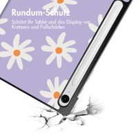 imoshion Design Trifold Klaphülle Samsung Galaxy Tab S9 11.0 Zoll / Tab S10 FE / S9 FE 10.9 Zoll - Flower Distance