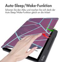 imoshion Design Slim Hard Case Sleepcover mit Stand für das Kobo Libra H2O - Bordeaux Graphic