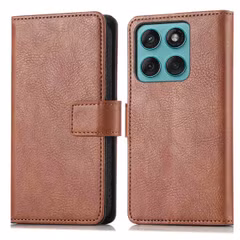 imoshion Luxuriöse Klapphülle Motorola Edge 60 Fusion - Braun