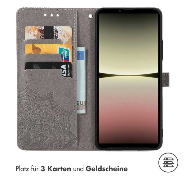 imoshion Mandala Klapphülle für das Sony Xperia 10 V - Grau