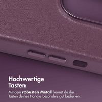 Accezz MagSafe Leather Backcover für das iPhone 14 Pro - Heath Purple