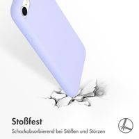 Accezz Liquid Silikoncase Lila für das iPhone SE (2022 / 2020) / 8 / 7