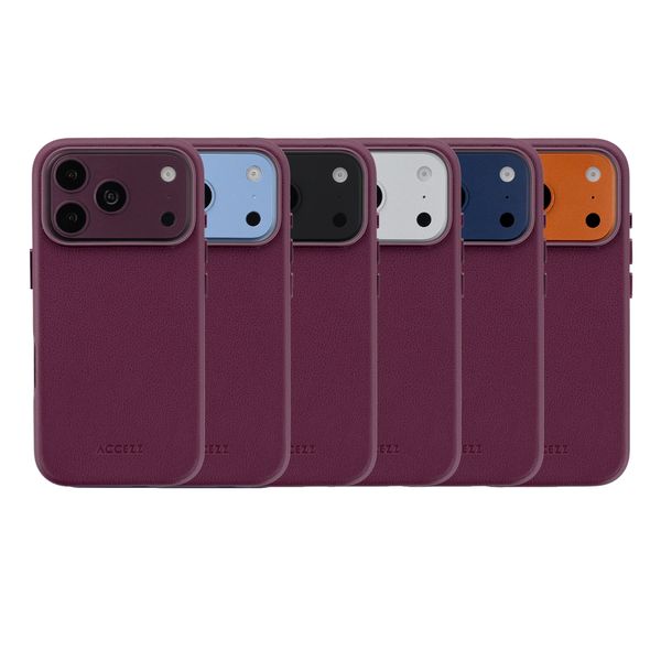 Accezz MagSafe Leather Backcover Apple iPhone 18 Pro Max / 17 Pro Max - Heath Purple