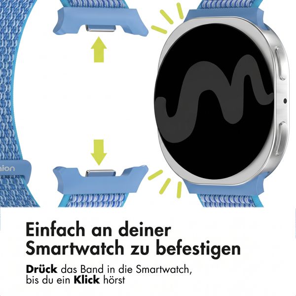 imoshion Nylonarmband für Samsung Galaxy Watch 8 (40/44mm) / Classic (46mm) - Marine Blue