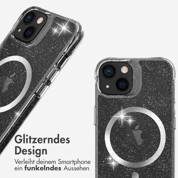 imoshion Klare Glitter-Rückschale mit MagSafe iPhone 13 - Silber