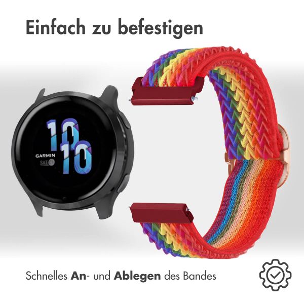 imoshion Elastisches Nylonarmband -   Universelle 22 mm Anschluss - Rainbow
