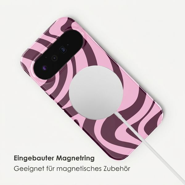 Selencia Vivid Rückabdeckung mit MagSafe Google Pixel 11 Pro - Wavy Swirl Pink Plum