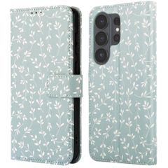 imoshion Design Klapphülle Samsung Galaxy S26 Ultra - Smoke Green Flowers