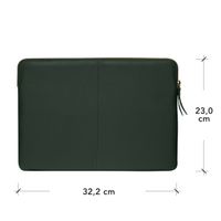 dbramante1928 ﻿Paris Sleeve - Laptop Hülle 13 Zoll - Laptop Sleeve - Echtes Leder - MacBook Pro 13 Zoll / Air 13 Zoll - Evergreen