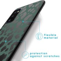 imoshion Design Hülle Samsung Galaxy A41 - Green Leopard