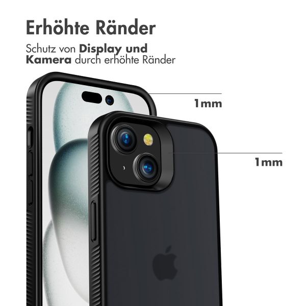 Accezz Rugged Frosted Back Cover Apple iPhone 15 - Schwarz