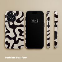 Selencia Vivid Tough Back Cover MagSafe für das iPhone 16 Pro - Art Wave Black