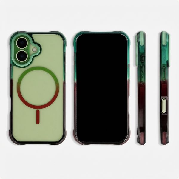 Selencia Gradient MagSafe Back Cover Apple iPhone 17 - Grün / Braun