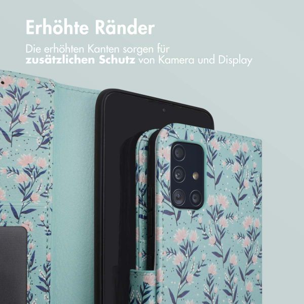 imoshion Design Klapphülle Samsung Galaxy A51 - Blue Flowers
