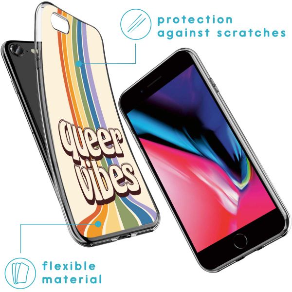 imoshion Design Hülle für das iPhone SE (2022 / 2020) / 8 / 7 - Rainbow Queer vibes