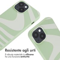 imoshion SilikonHülle design mit Band Apple iPhone 15 - Retro Green